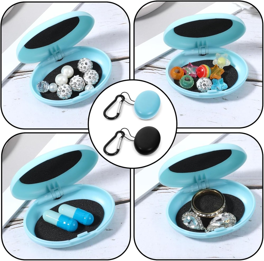 Thinp 2 Pcs Earplug Case,Loop Earplugs Case Loop Case Ear Plug Case Oval Earplug