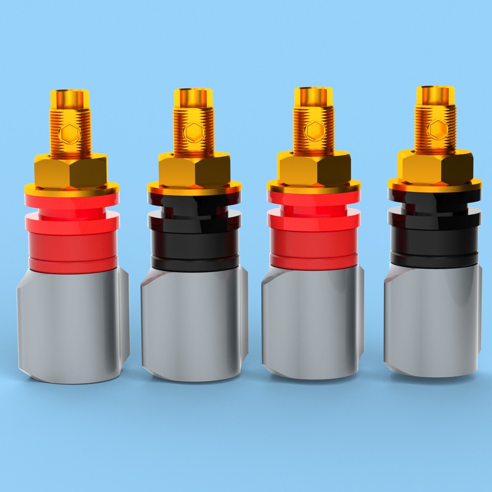 4PCS Pure Copper Binding Post Banana Plug Terminal Socket for HiFi Audio System