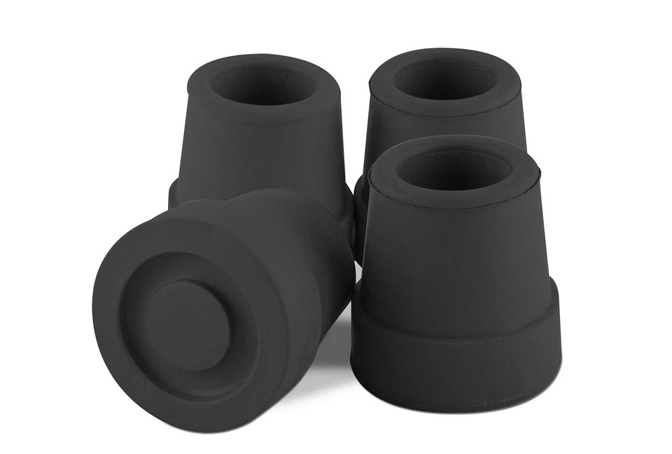 Replacement Quad Cane Tips, Black, 5/8 Inch New