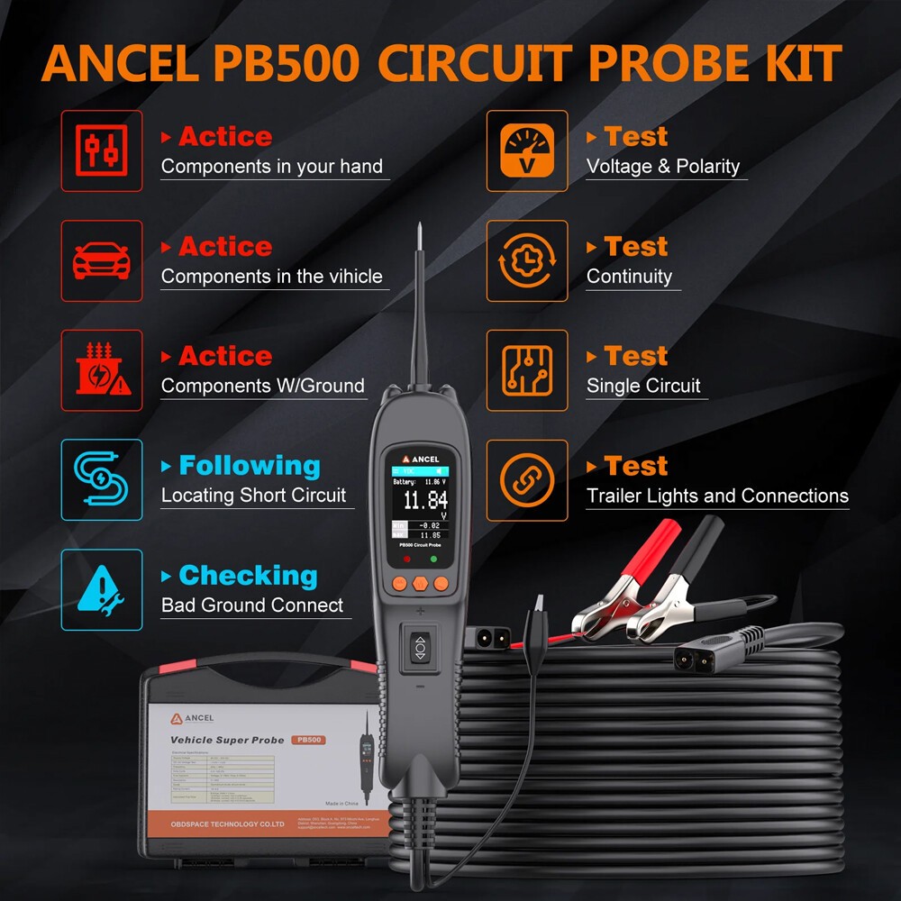 12V/24V Power Probe Circuit Tester Electrical Integrated System Diagnostic Test
