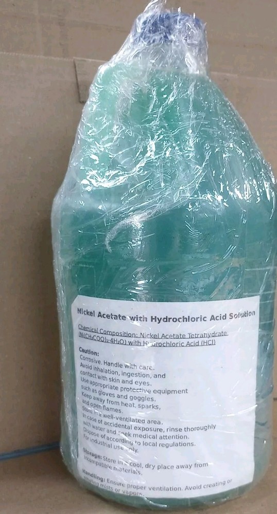 Nickel Watts Plating Solution + Brighteners & Guide Kit - 1 Gallon