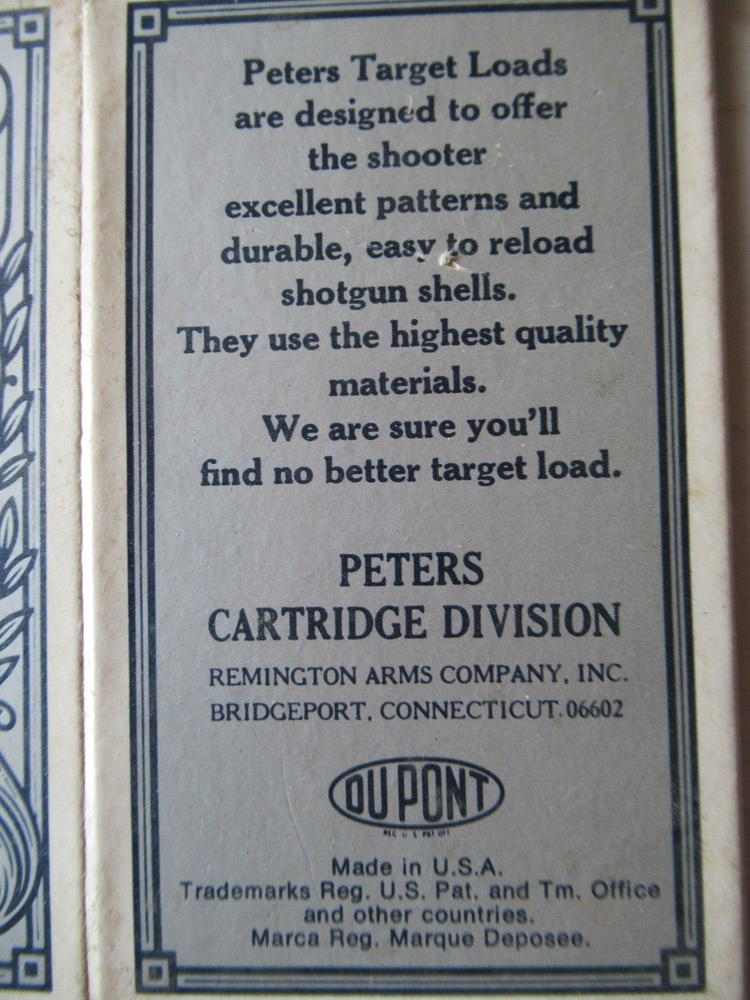 PETERS "Blue Magic" - SHOTGUN SHELLS - EMPTY BOX - 12 GA.