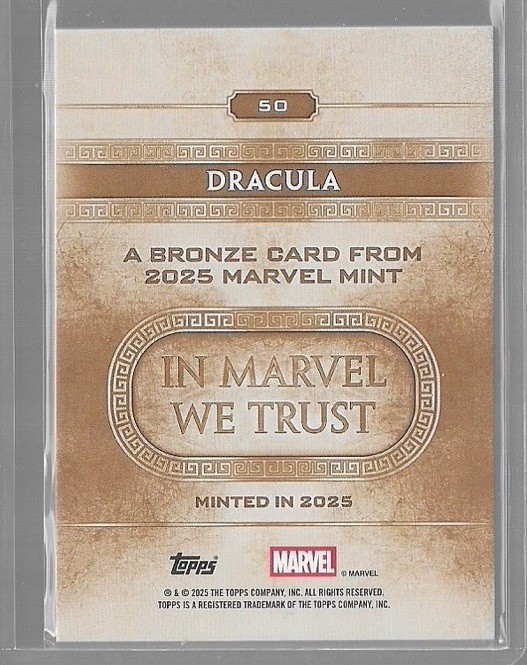 Dracula 2025 Topps Marvel Mint Bronze Level #50