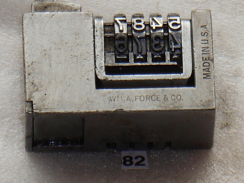 WMA | Reverse letterpress numbering machine | 82