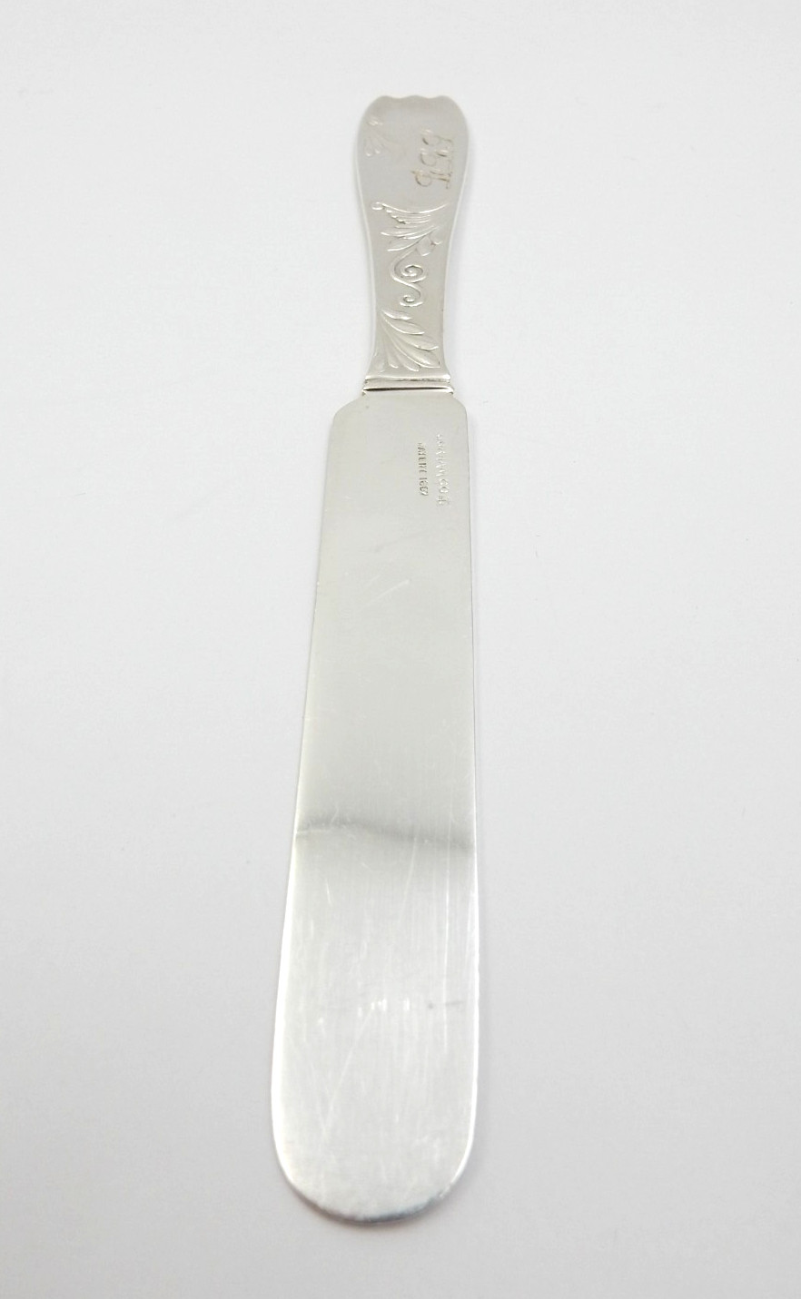 ANTIQUE 1887 GORHAM ROYAL SILVERPLATE VICTORIAN 7-1/2" BUTTER KNIFE, WITH MONO