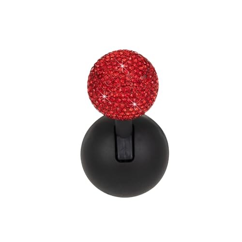 Bling Car Push Starter Button Cover, Rhinestone Auto Engine Joystick Red