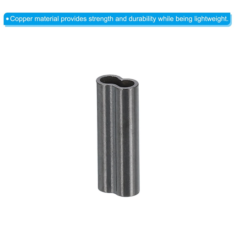 3/64" 1.2mm Wire Rope Loop Sleeve 100 Pcs Double Ferrule Loop Sleeve