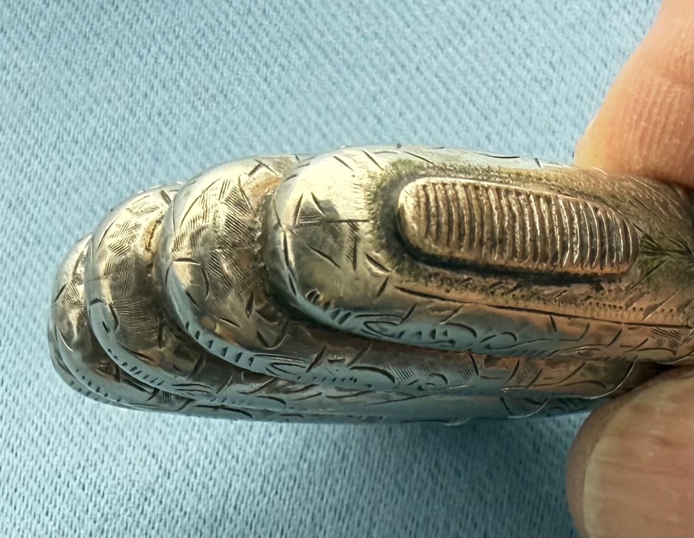 Match Safe Coin Silver Bundle of Cigars Maker ? 1 4/4 x 1 1/4 In No Mono 19.5 Gr