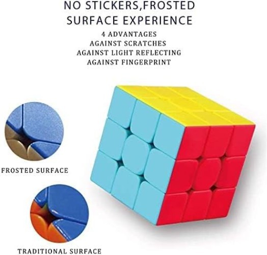 Stickerless Warrior W Magic Cube 56mm - Boost Concentration & Logical Thinking