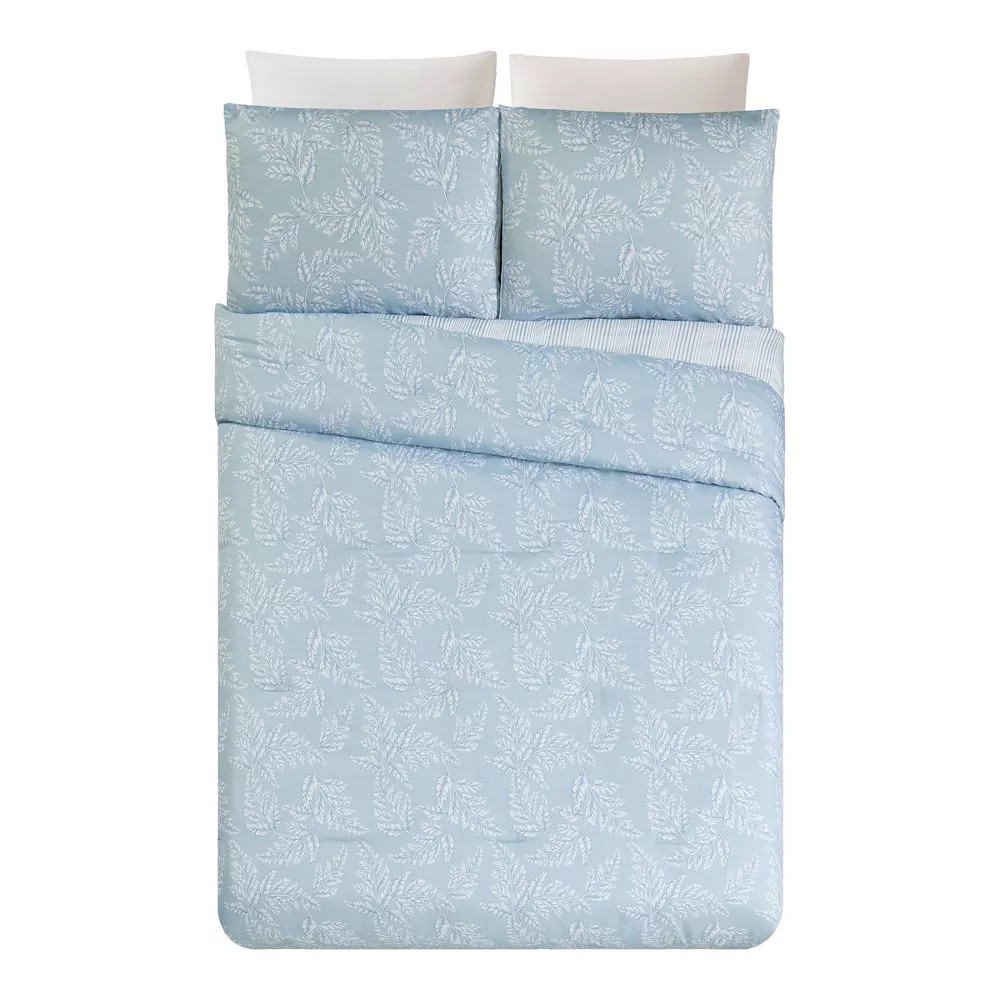 Modern Heirloom King Leaf Comforter Blue
