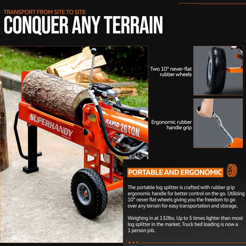 SuperHandy Log Splitter Automatic Wood Splitting Wedge Machine