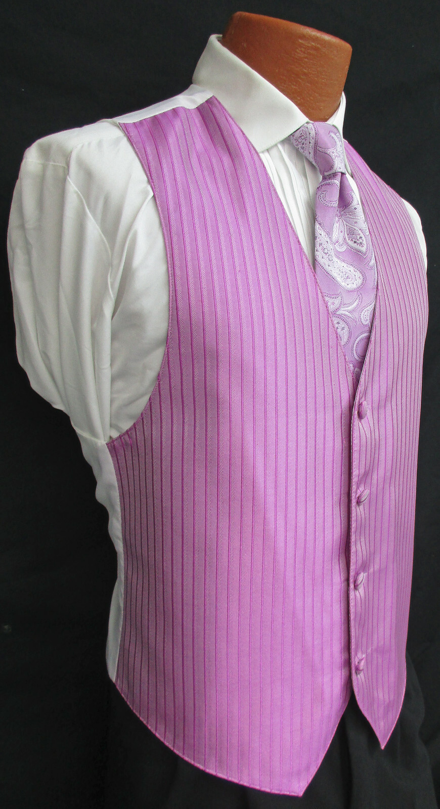 Men's Lilac Purple Jean Yves Tuxedo Vest & Choice of Tie Wedding Cruise Prom