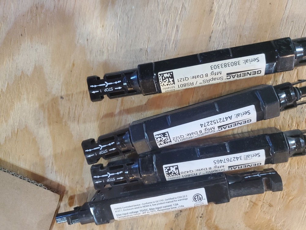 Generac Snap RS RS801 Solar Panel Inline Easy Quick Connect Disconnect
