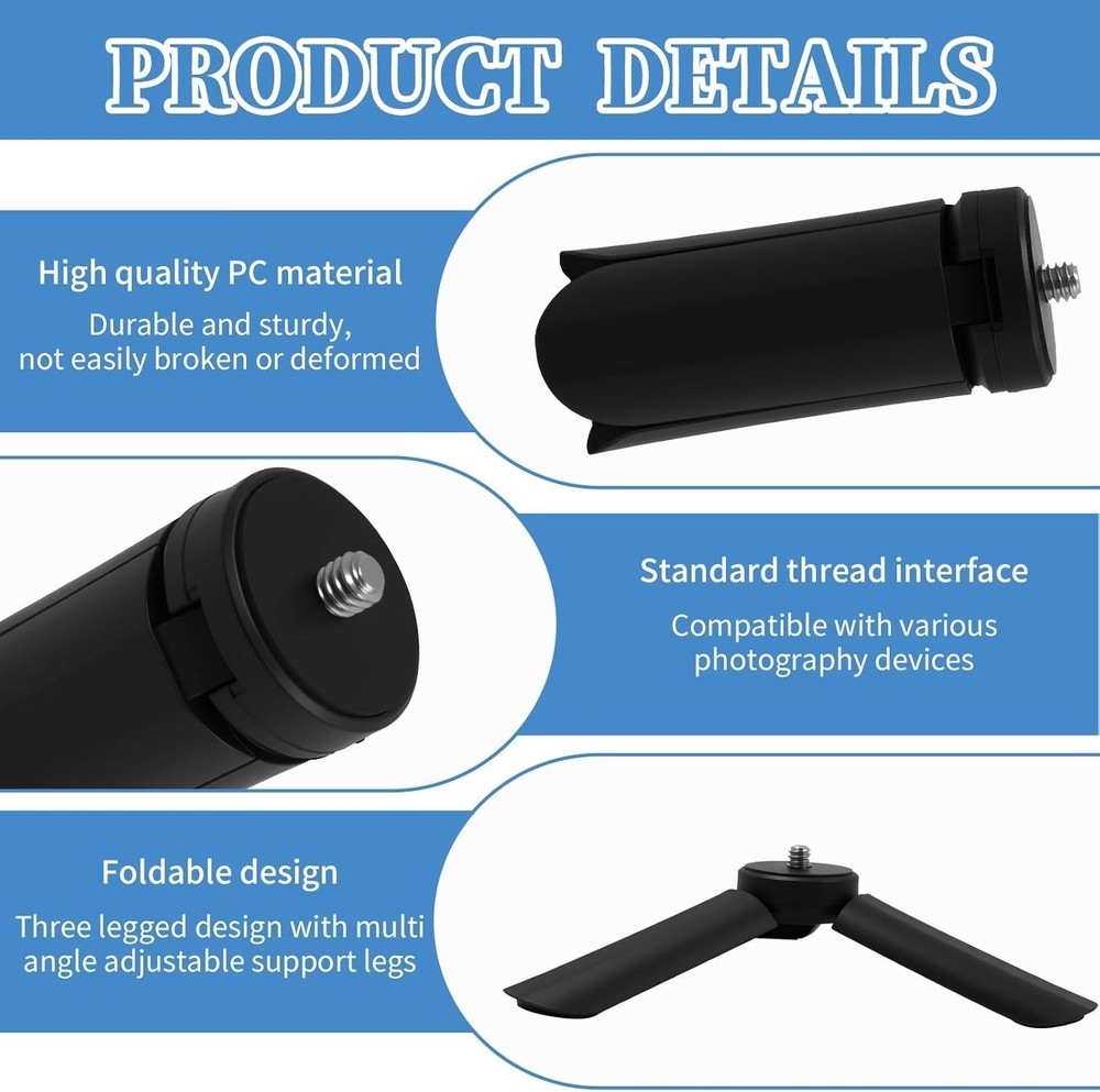 Durable and Foldable Mini Tripod - Essential Accessory for Vlogging & Streaming