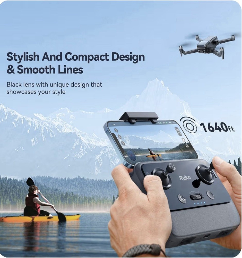 RUKO U11 PRO DRONE GPS AUTO RETURN FOLDABLE QUADCOPTER With CAMERA -,NEW