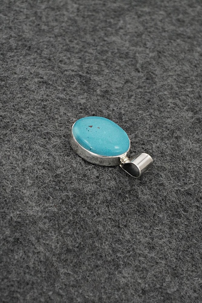 Turquoise & Sterling Silver Pendant - Eugene Gruber