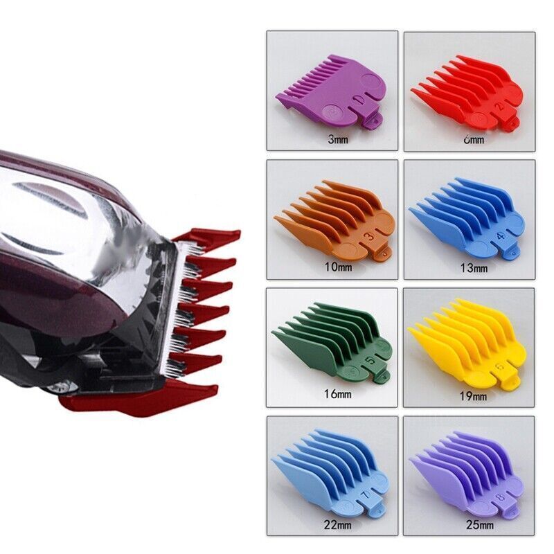 8pcs/Set Standard Guards Attach Trimmer Hair Clipper Guide Comb Set for WAHL NCx