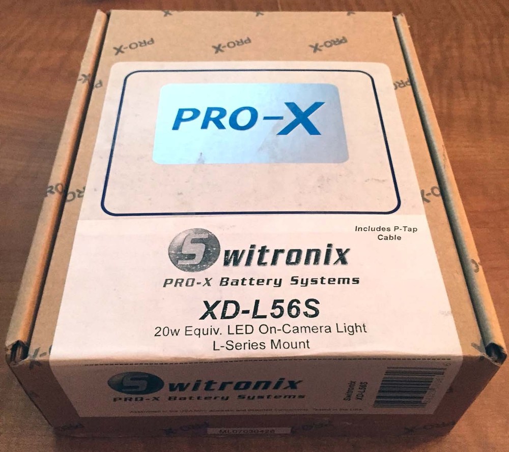 Switronix XD-L56S LED On-Camera Light, Pro X Battery Systems - Includes P TAP