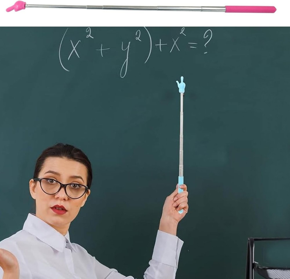 5PCS Retractable Teacher Pointer Stick Extendable Finger Pointer Classroom
