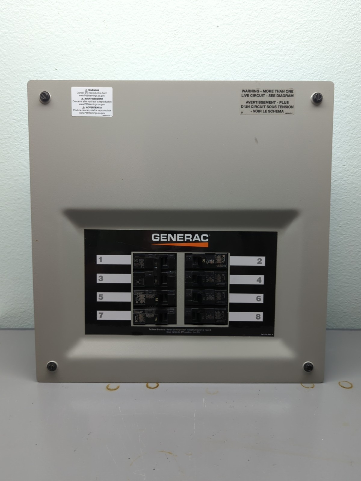 New Generac Generator 50 Amp Automatic Transfer Switch 8 Circuits