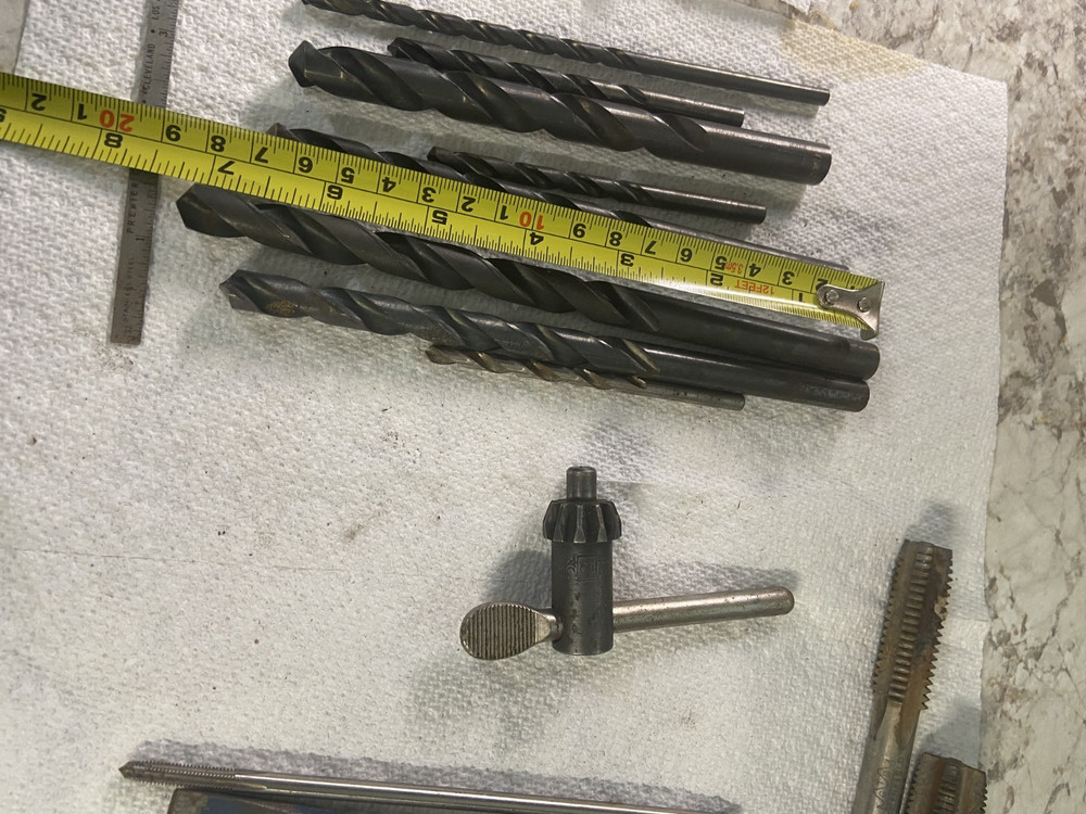 TOOLS Punches, new tap misc drill bits see pictures
