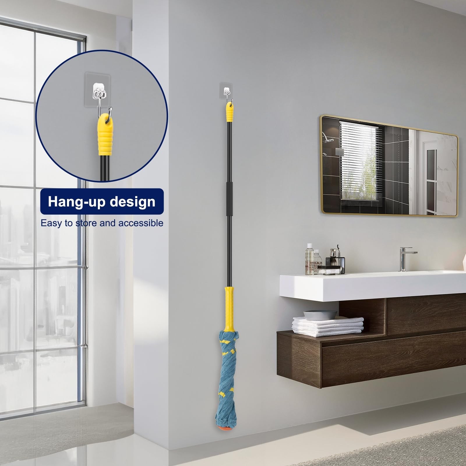 KeFanta Self-Wringing Twist Mop, Microfiber Cloth Wet Mops for Floor Cleaning...