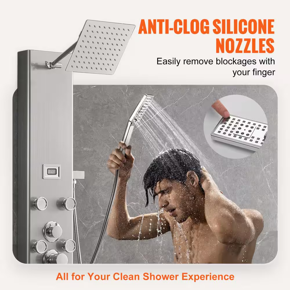 Shower Panel System 5 Shower Modes Digital Display Shower Panel Tower 8 Massage