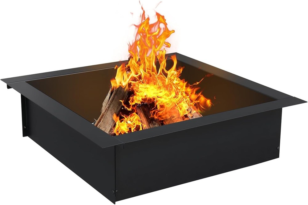 30"Fire Pit Ring, Heavy Duty Fire Pit Liner Insert Campfire Ring Above In-Ground