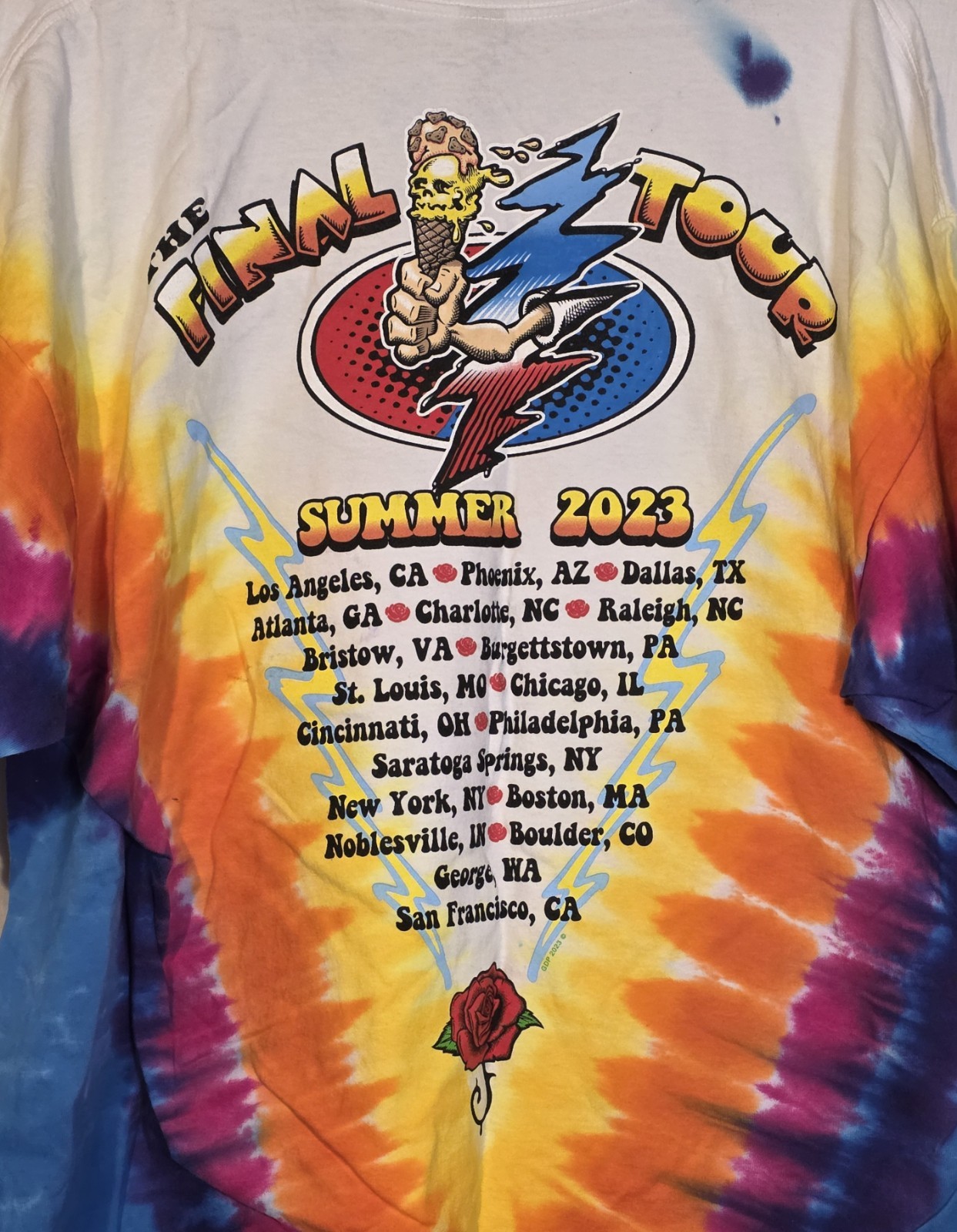 Dead And & Company Final Tour 2023 T Shirt Tie Dye Size 2XL