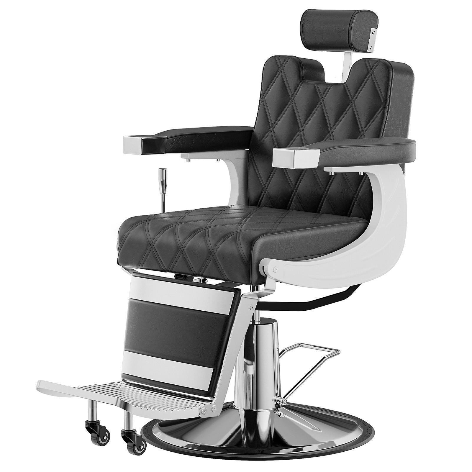 Retro Barber Chair Heavy Duty Barber Chair Vintage Salon Chair Hydraulic Recline