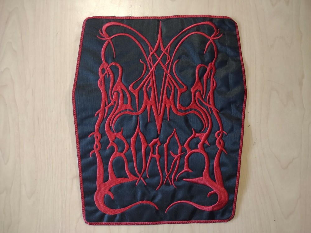 DIMMU BORGIR OLD LOGO,SEW ON RED EMBROIDERED LARGE BACK PATCH