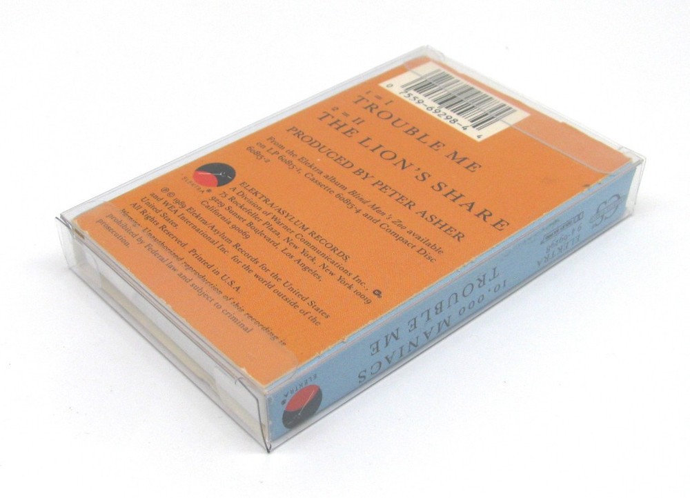 5x CASSETTE CASSINGLE (SIZE D) - CLEAR PLASTIC PROTECTIVE BOX/SLEEVE (READ!)