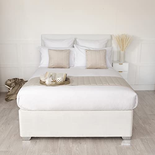Box Spring Cover - Transform Your Bed with This Fully Elasticated Faux Suede &