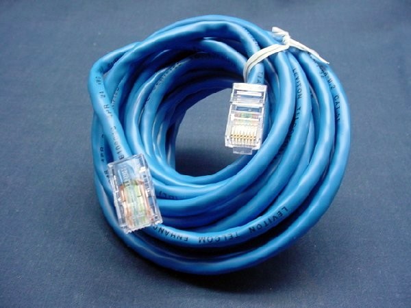 Leviton 52455-15B Blue Cat5 15ft Ethernet Cable Data Patch Cords Network 5-Pack