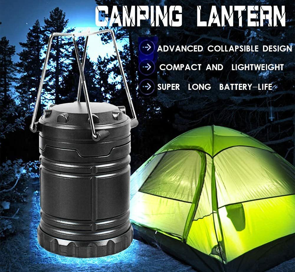 LED Camping Lantern,Ultra Bright Portable Collapsible Water-proof Light (2-Pack)
