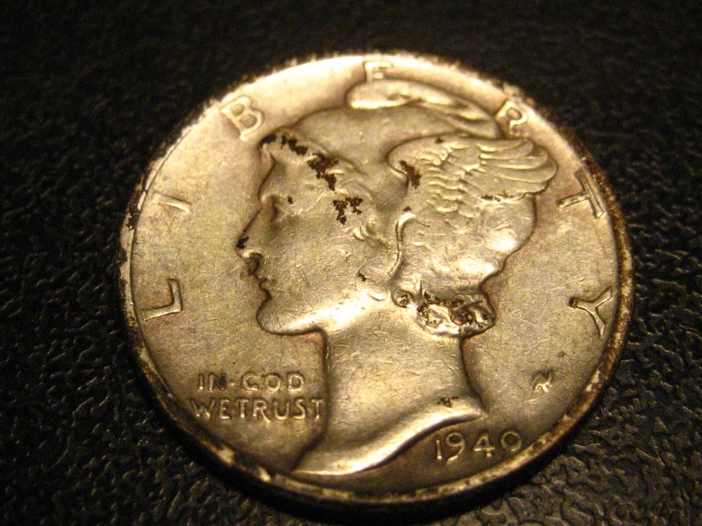 1940-D 90% Silver Mercury Head Dime #2