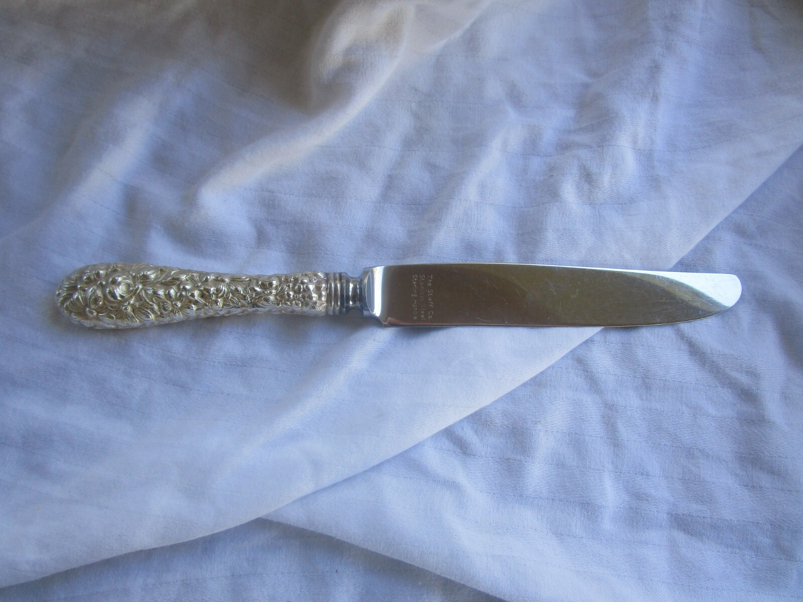 Vtg Stieff Rose Sterling Handled Dinner Knife