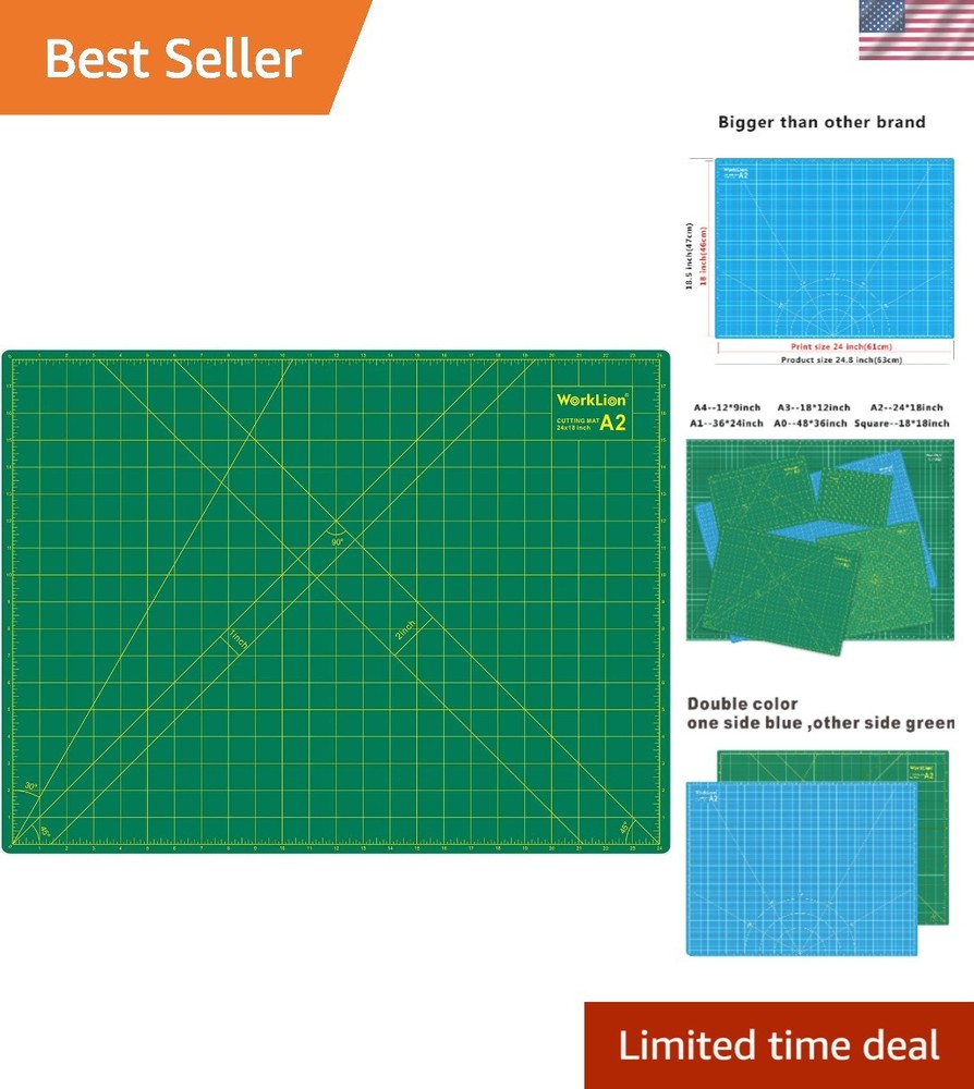 Versatile 18''x24'' Double-Sided Crafting Mat - Eco-Friendly & Scratch Resistant