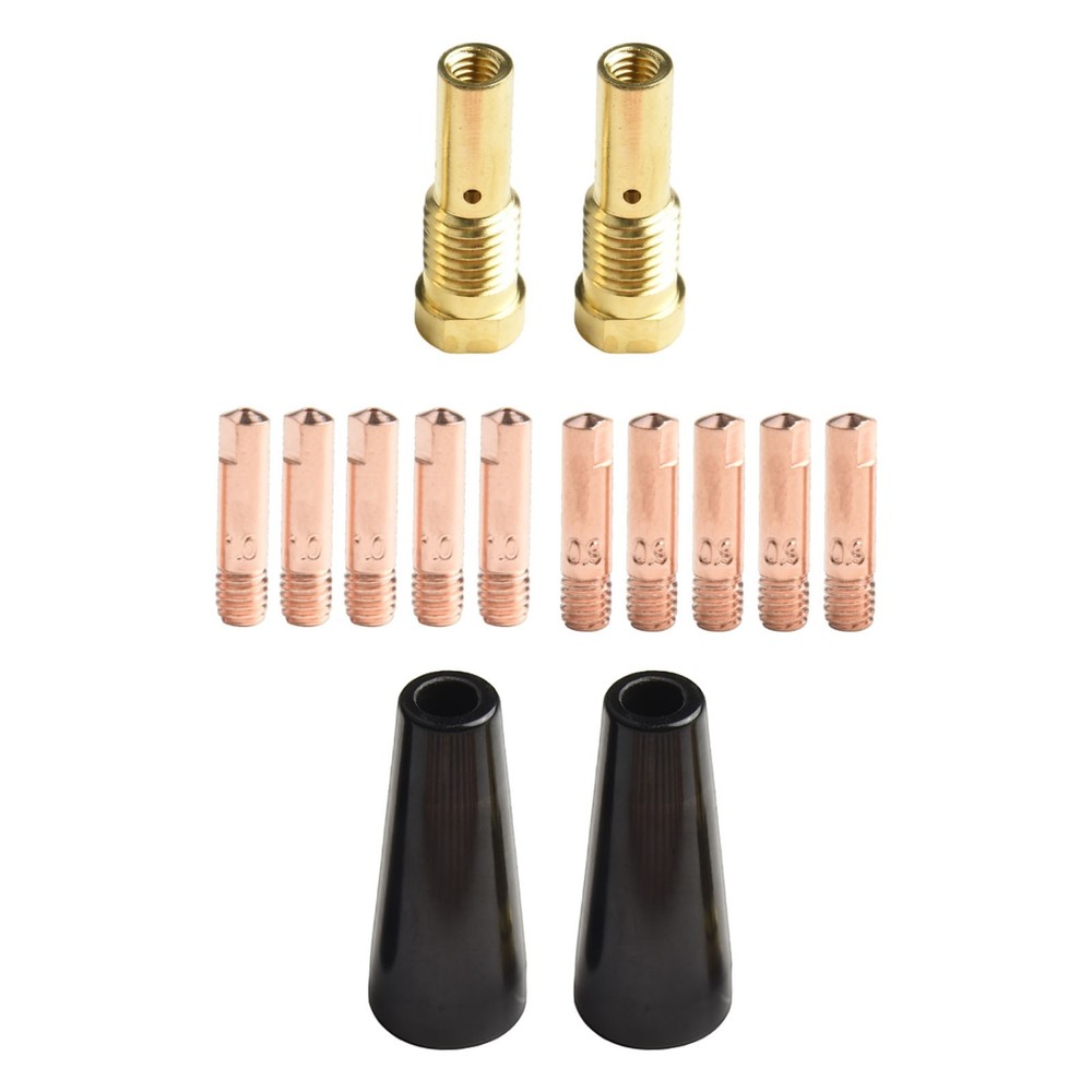 Welding Accessory Pack Includes Gasless Nozzles and Multiple Contact Tips