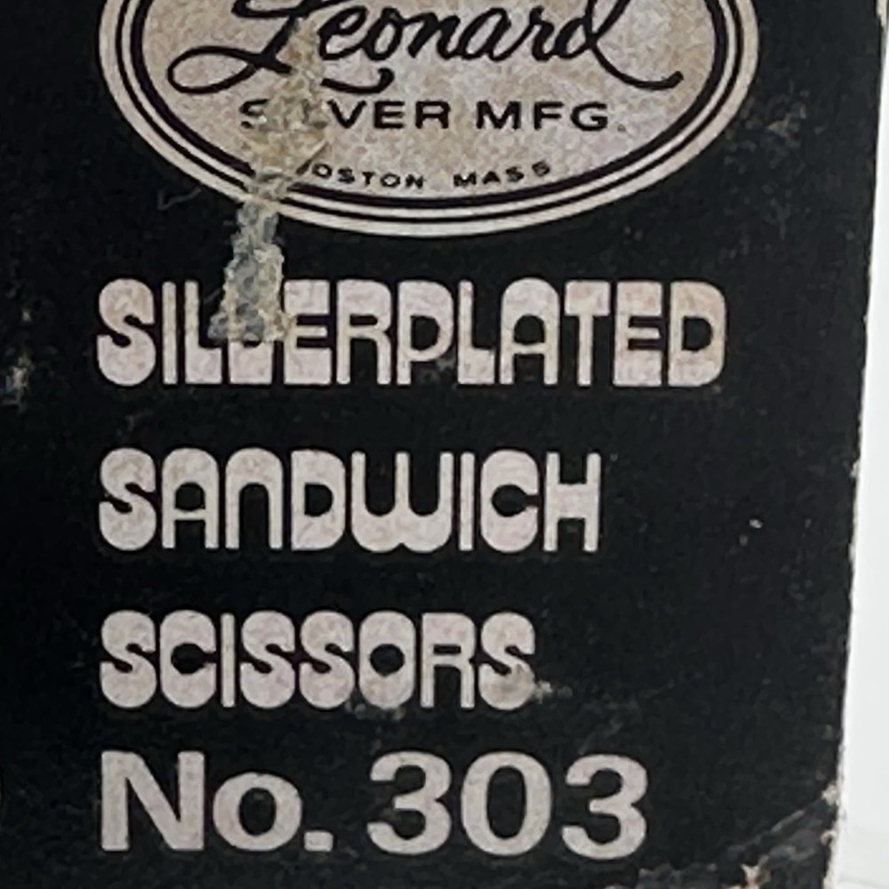 Leonard Italy Silverplated Sandwich Scissors #303