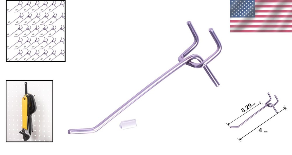 Versatile 30-Piece Silver Pegboard Hooks - 4-Inch Heavy-Duty Storage Solution