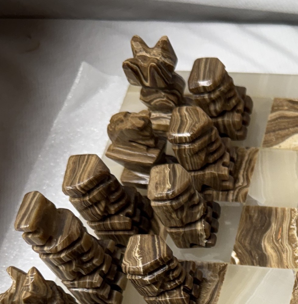 Mexican Onyx and Marble Chess Set