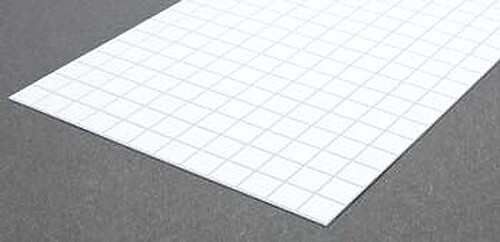 Evergreen Square Tile Sheet 1/2 inch Plastic - Model Railroad Scratch Building