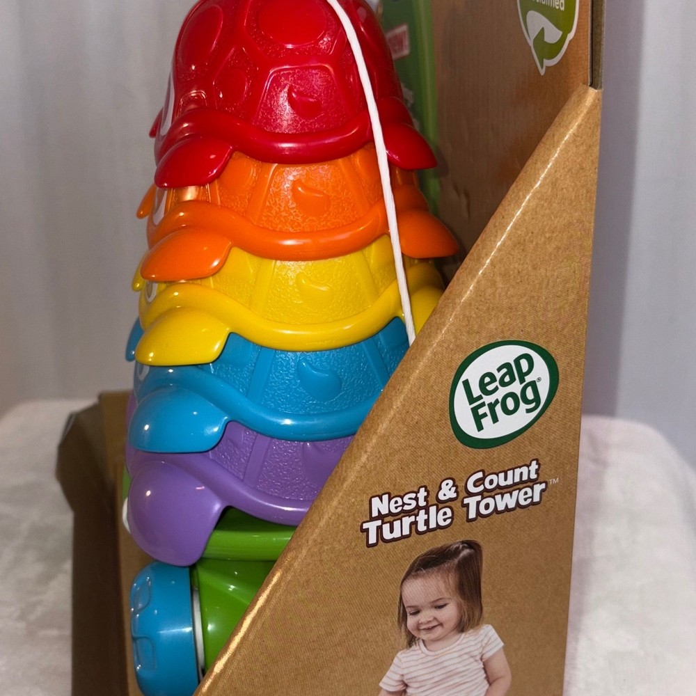 Leap Frog Kids Learning Nest & Count Turtle Tower Stacking Toy
