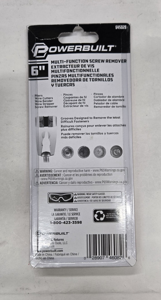 *NEW* Powerbuilt 6" Multi-Function Screw Remover Pliers (645028)