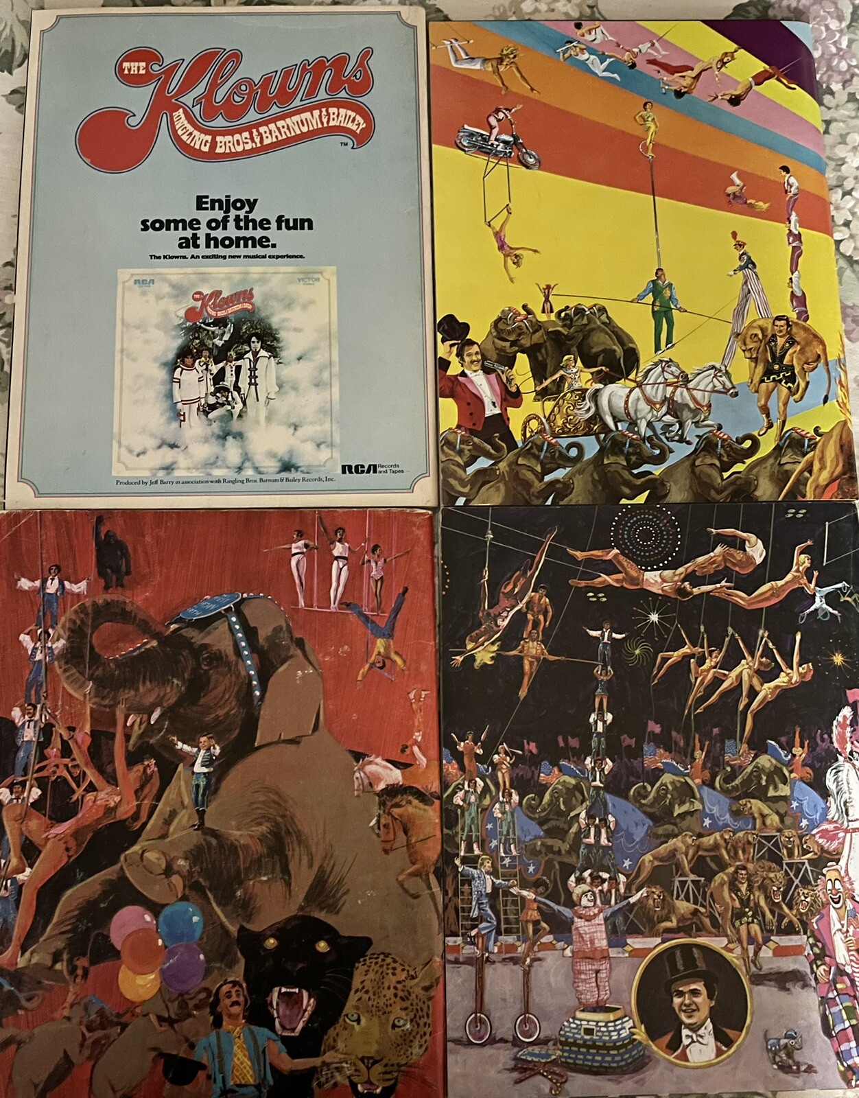 Vtg Ringling Bros Circus Programs 8 Issues