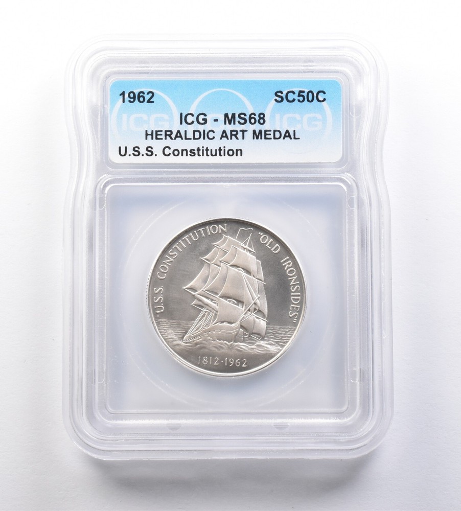 1962 So-Called Half Dollar USS Constitution MS68 ICG *7159