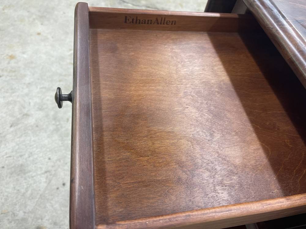 Ethan Allen Maple Tea Bar Cart Kitchen Drop Leaf Side Table with wheels & Handle