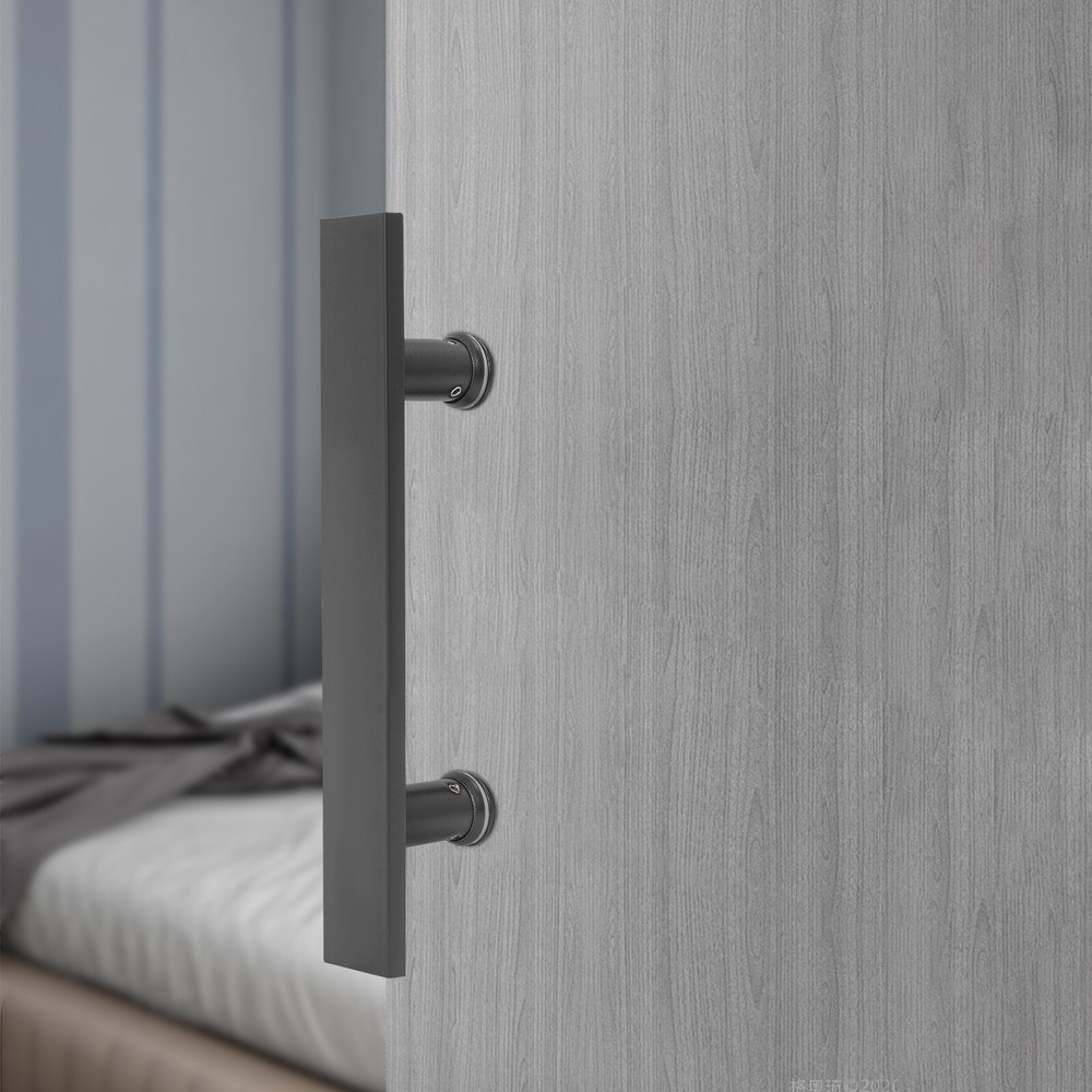 Double Sided Stainless Steel Door Handle 0.4" Pull Push Sliding Barn Door Handle