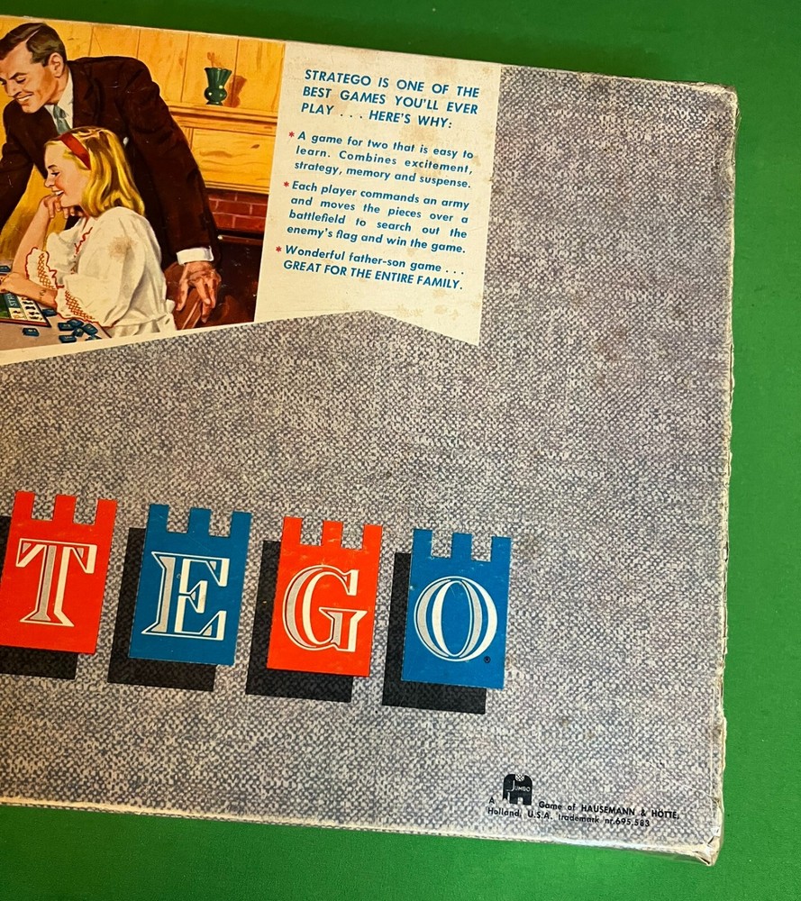 Vintage 1960's STRATEGO Board Game Complete + extra replacement board